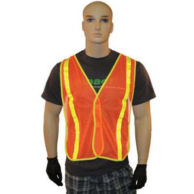 Impact® Orange Safety Vest w/Reflective Stripes