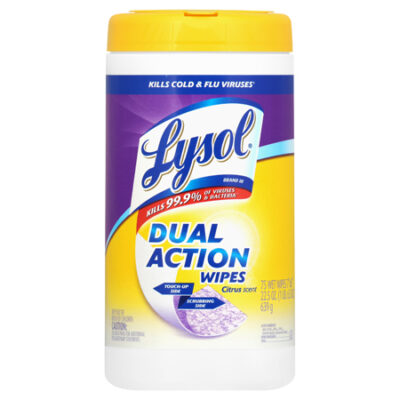 Lysol® Dual Action™ Disinfecting Wipes – Citrus