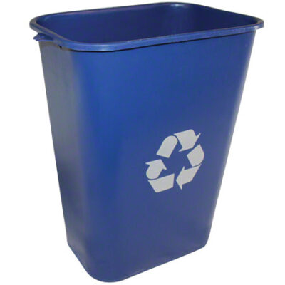 41Qt Rect. Wastebasket Blue Recycl