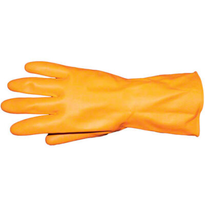 Flock Lined Latex Glove Orange 28Mil Xlg