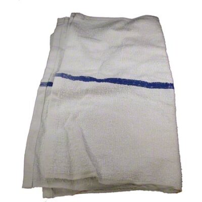 White Terry Towel W/STRIPE