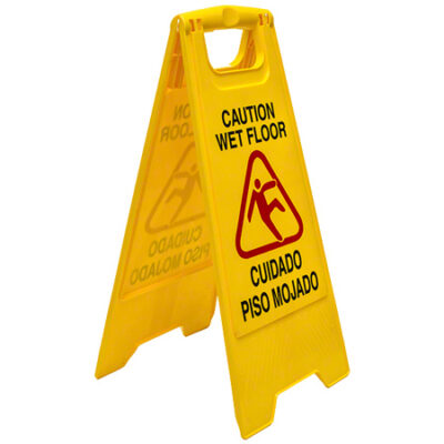 Wet Floor Caution Sign Spanish/English