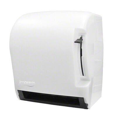 Palmer Impress Lever Roll Towel Dispenser – White Translucent