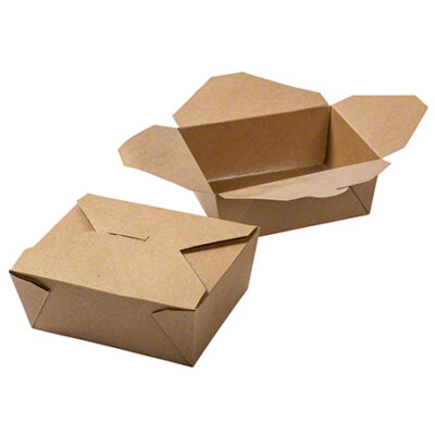 #8 Kraft Folded Takeout Box